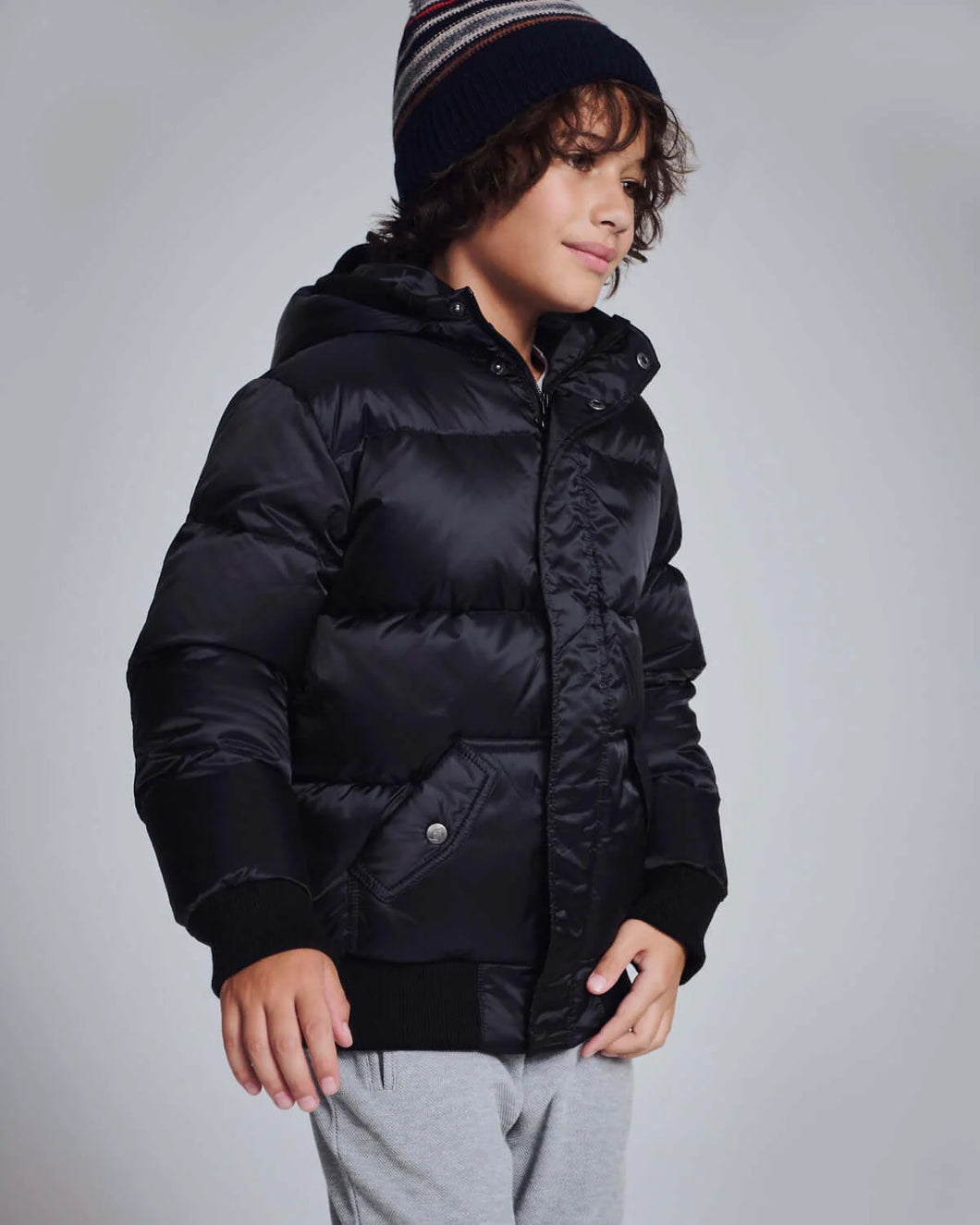 Black puffy coat - Black