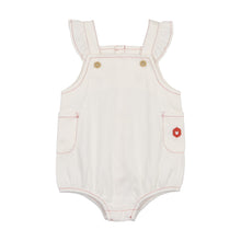 Load image into Gallery viewer, Summer glory girls romper - ivory and red
