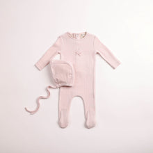 Load image into Gallery viewer, Sweet classic pointelle fooite and beanie - Hushed pink
