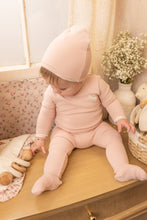 Load image into Gallery viewer, Sweet cutout footie and beanie - Tea rose
