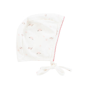 Berry pattern footie and bonnet - Pink