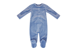 Embroidered star footie - Blue TD2803