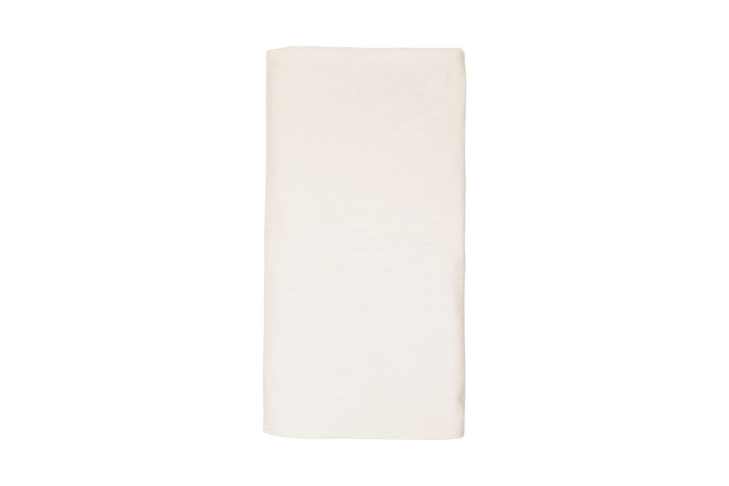 Rib velour blanket - White