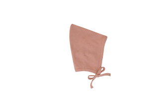 Waffle scallop layette set with fur blanket - Pink TD2810