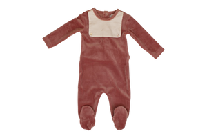 Bisous bib footie and bonnet - Pink TD2815