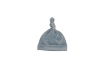 Load image into Gallery viewer, Rib wrap footie and beanie - Blue TD2819
