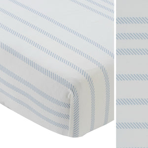 Stripe fitted bassinet sheet - Blue