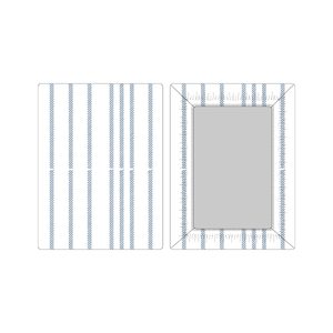 Stripe fitted crib sheet - Blue