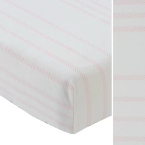 Stripe fitted bassinet sheet - Pink