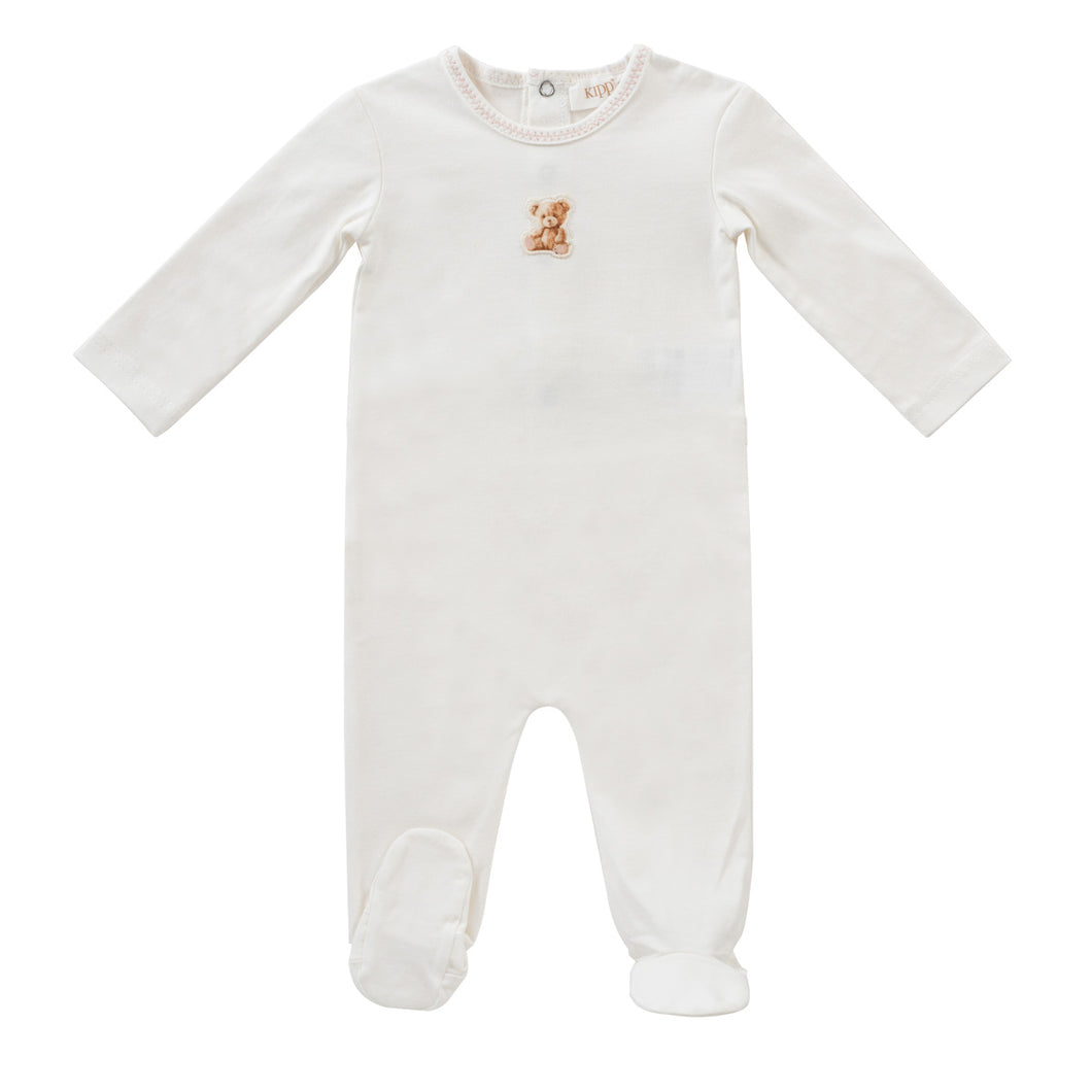 Teddy footie - Pink