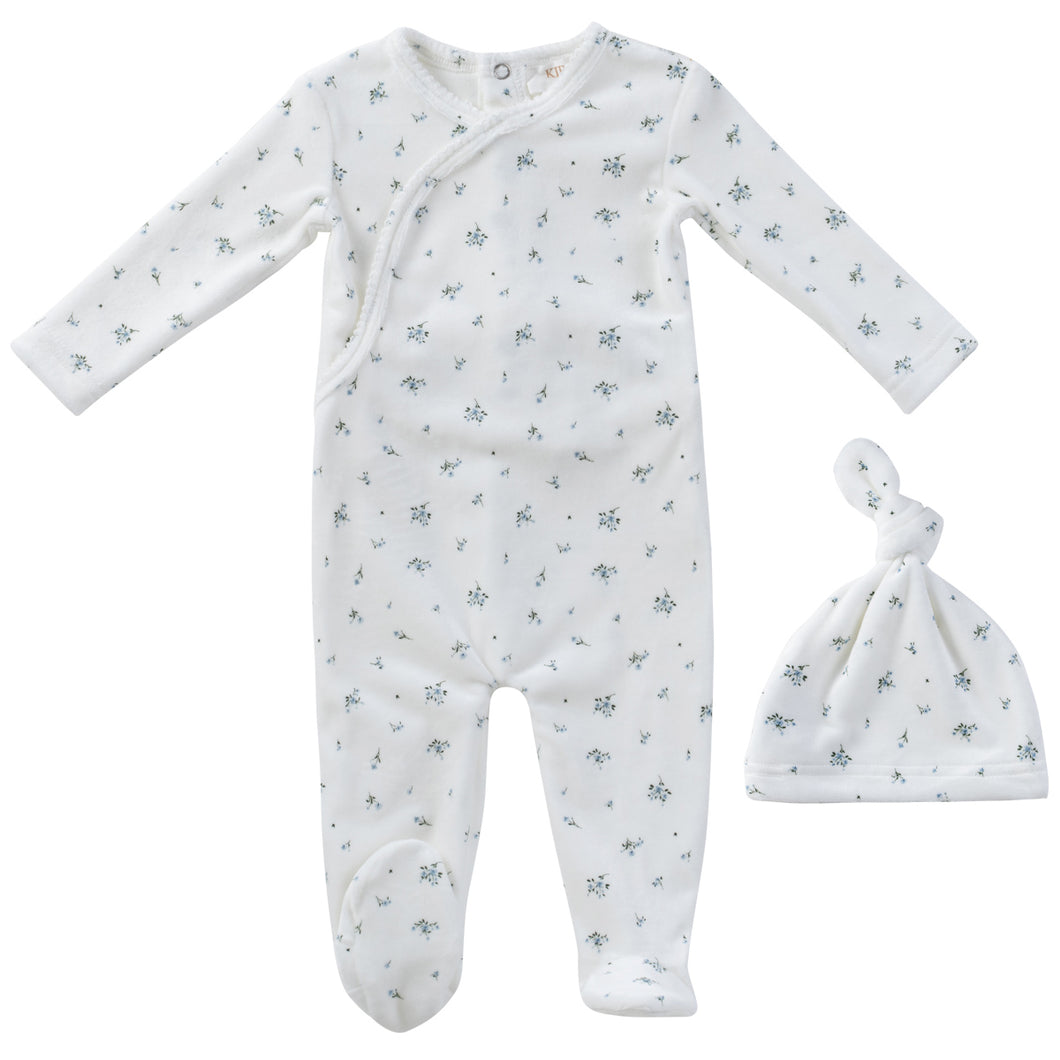 Lil blooms layette set - White/Blue