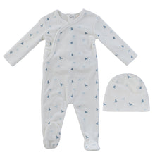 Load image into Gallery viewer, Songbird layette set - White/blue
