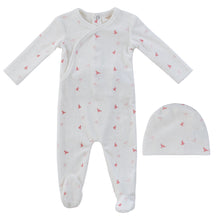 Load image into Gallery viewer, Songbird layette set - White/pink
