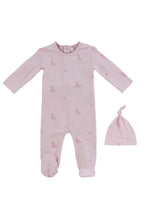 Load image into Gallery viewer, Baby Blocks Footie + Hat - Pink
