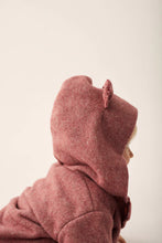 Load image into Gallery viewer, Soft mélange bamboo baby coat - Rose tea
