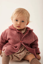 Load image into Gallery viewer, Soft mélange bamboo baby coat - Rose tea
