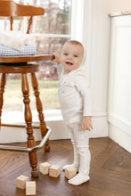 Load image into Gallery viewer, Take me home gingham layette set - chalk white boys (2 swaddles)
