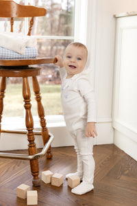 Take me home gingham layette set - chalk white boys (2 swaddles)