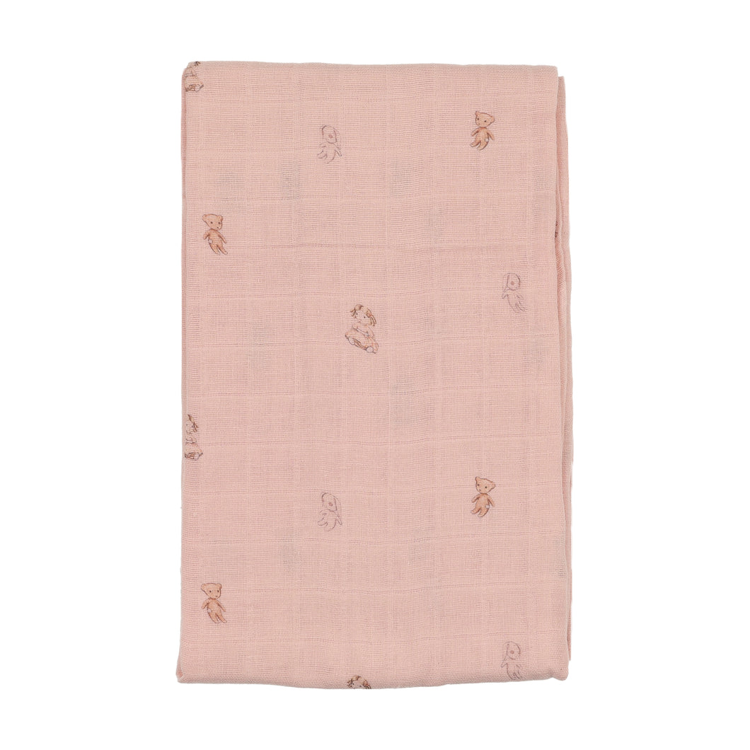 Tea time velour layette set - Pale pink