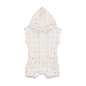 Terry pineapple romper - girls print