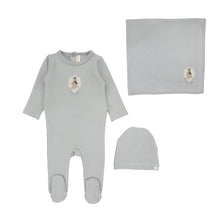 Load image into Gallery viewer, French terry print layette set - Blue
