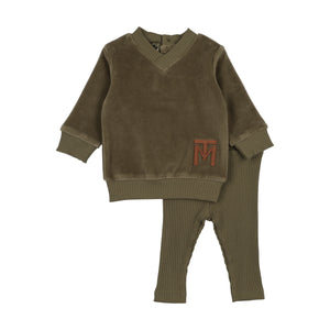 V-neck ensemble - Sage