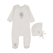 Load image into Gallery viewer, Vase and vine footie and hat - Ivory
