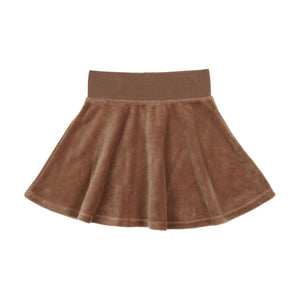 Velour circle skirt - camel