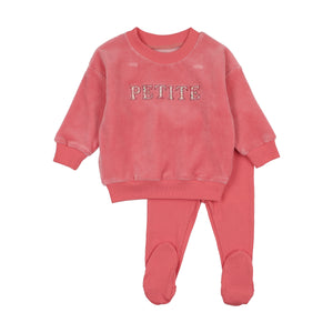 Velour petite two piece - hibiscus