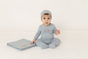 Vintage image layette set - feather