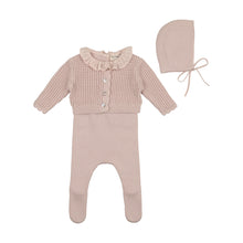 Load image into Gallery viewer, Waffle ensemble layette set - wisteria

