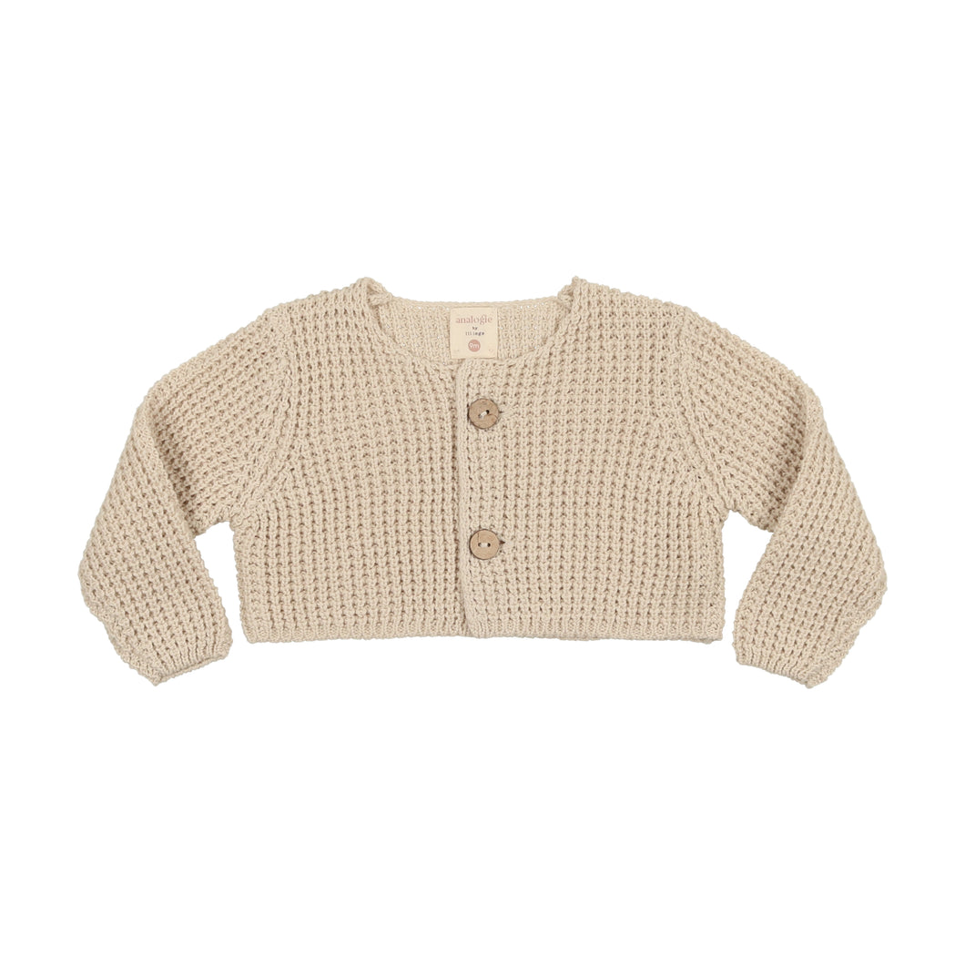 Waffle knit shrug - Natural