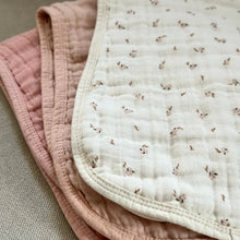 Load image into Gallery viewer, 3- pack muslin burp cloths - Floral pink
