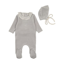 Load image into Gallery viewer, Whimsical bloom collar layette set - fortress
