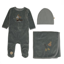 Load image into Gallery viewer, Winter sledder layette set - Stone blue
