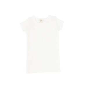 Ribbed tee short sleeve - winter white