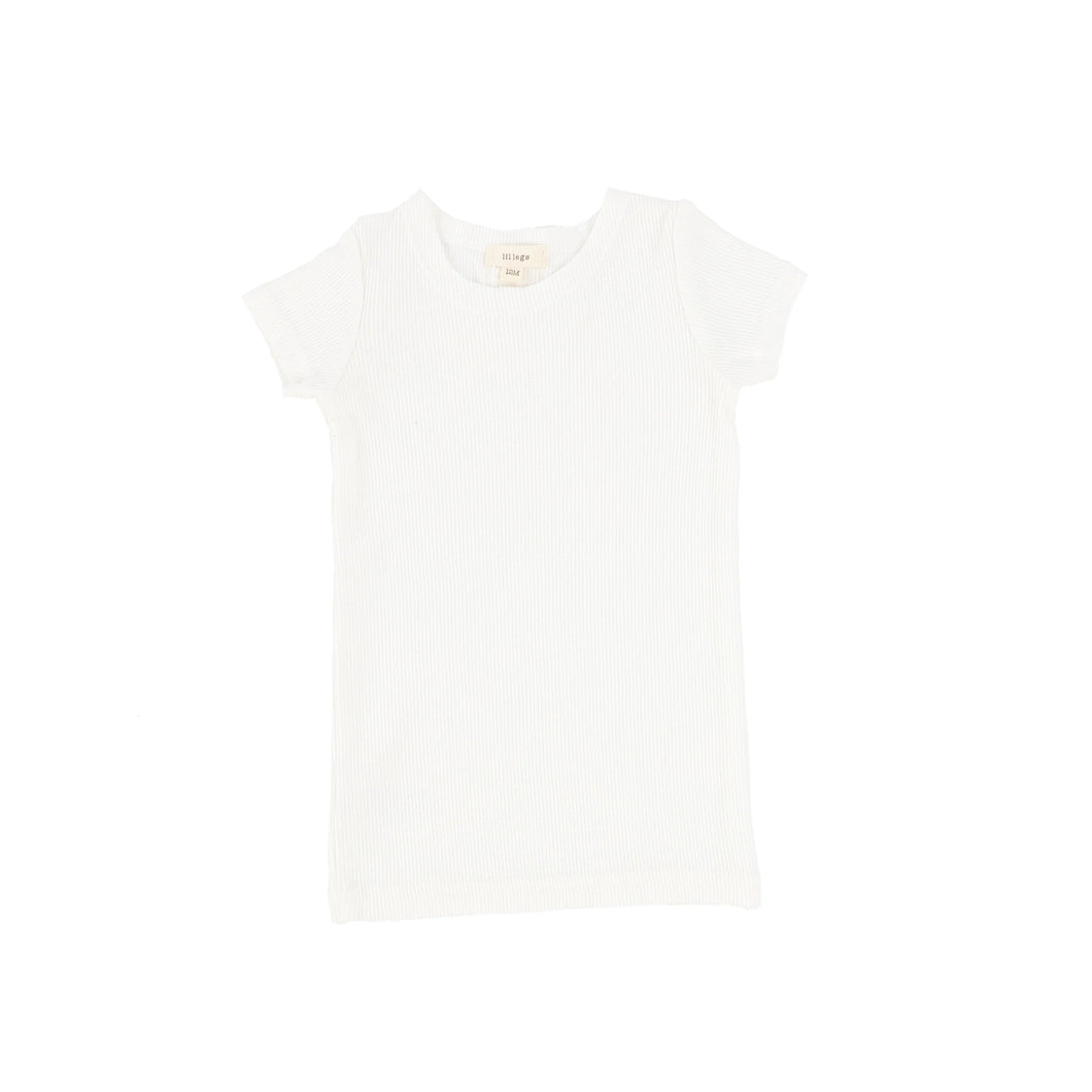 Ribbed tee short sleeve - winter white