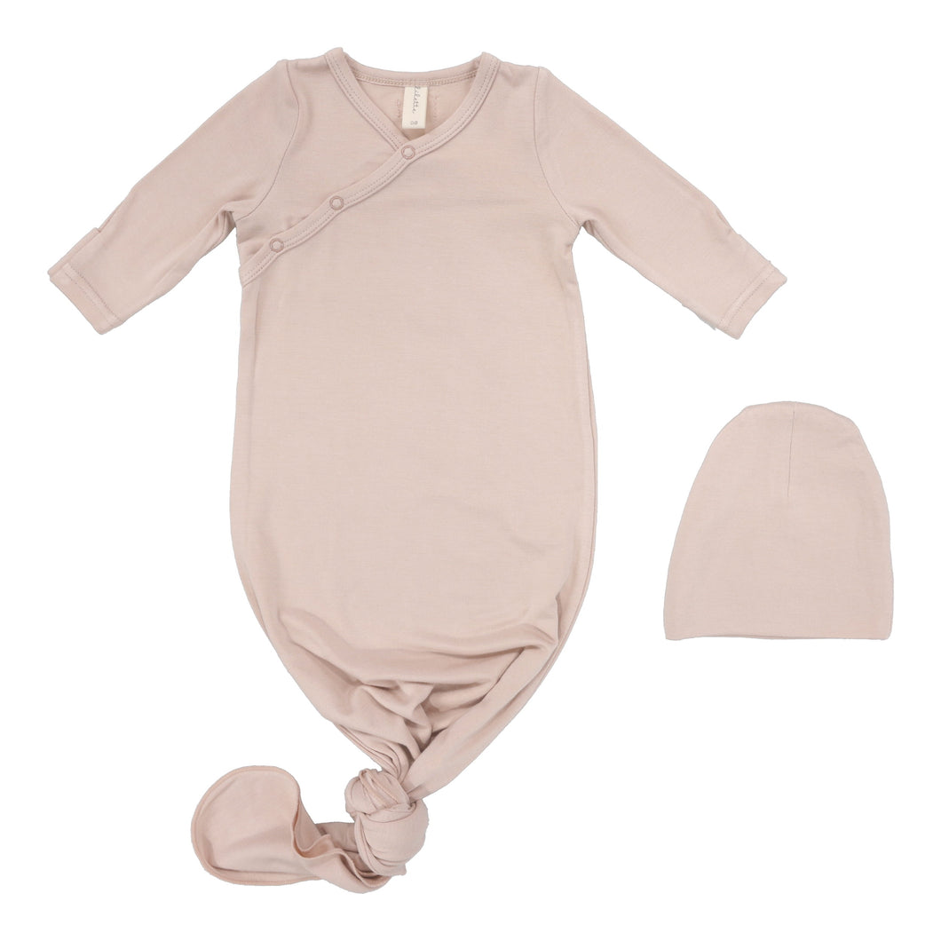 Baby gown set - pale pink