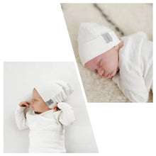 Load image into Gallery viewer, Natural white cotton beanie
