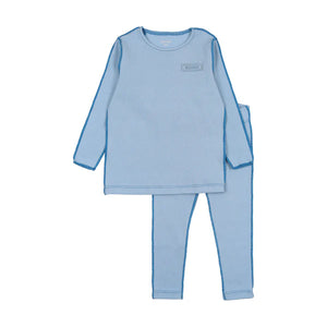 Classic ribbed loungewear - coastal blue