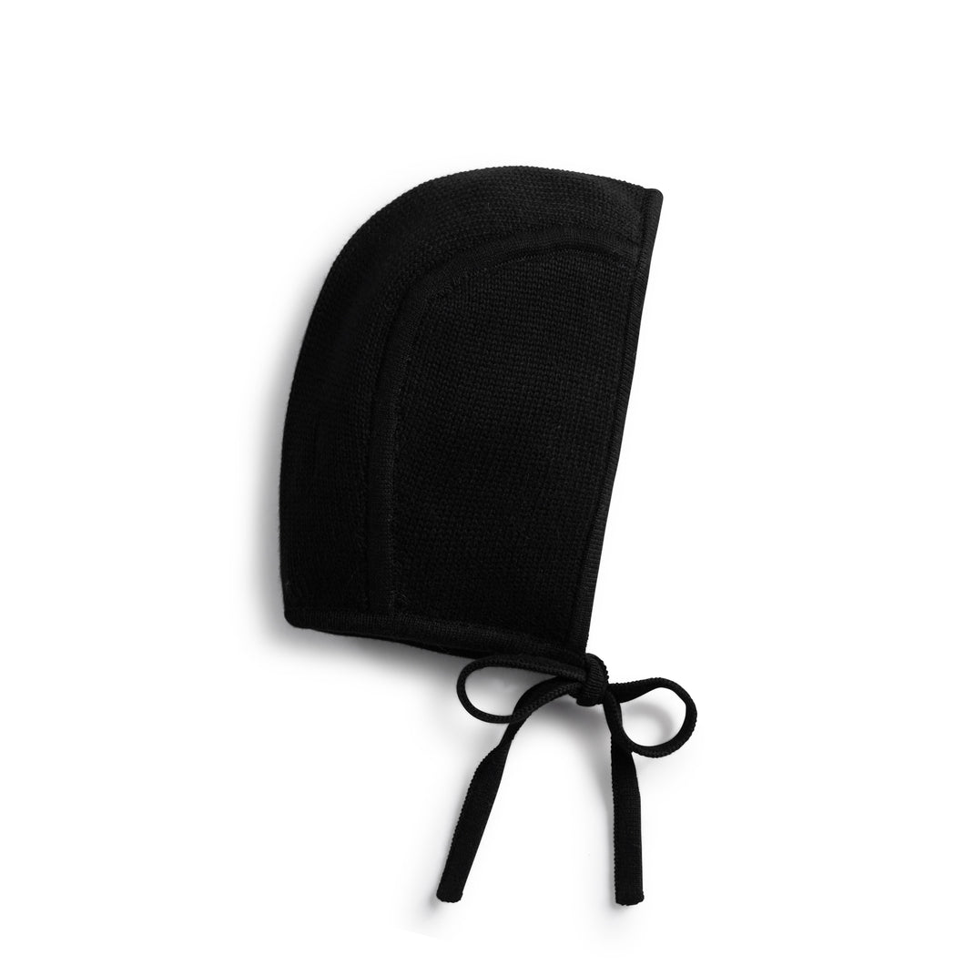 Flat knit bonnet - Black