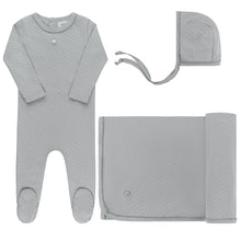 Load image into Gallery viewer, Pointelle star layette set - blue
