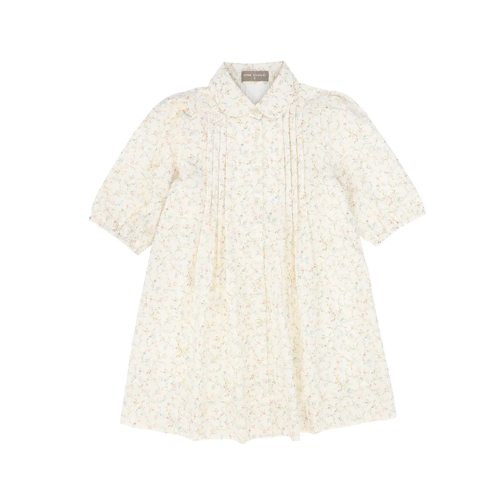 Stems floral pleated dress - floral