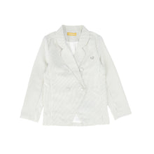 Load image into Gallery viewer, Seersucker piped blazer - dusty blue
