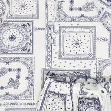 Load image into Gallery viewer, Paisley handkerchief print set - Navy
