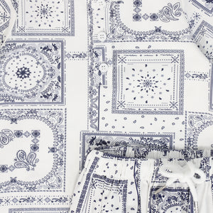Paisley handkerchief print set - Navy
