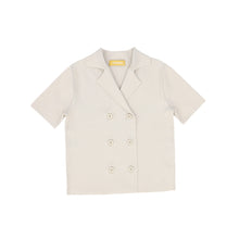 Load image into Gallery viewer, Knit double breasted short sleeve cardigan and shorts set - tan
