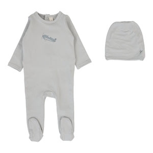Graphic footie set - Pale blue