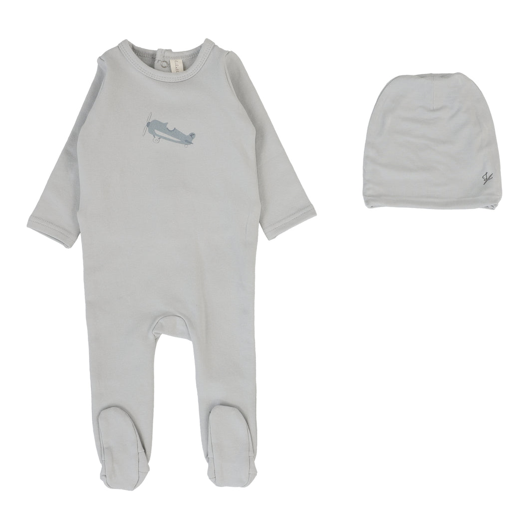Graphic footie set - Pale blue