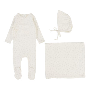 Bud layette set - Cream/pink